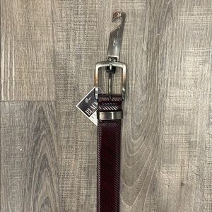 Burgundy Italian leather belt